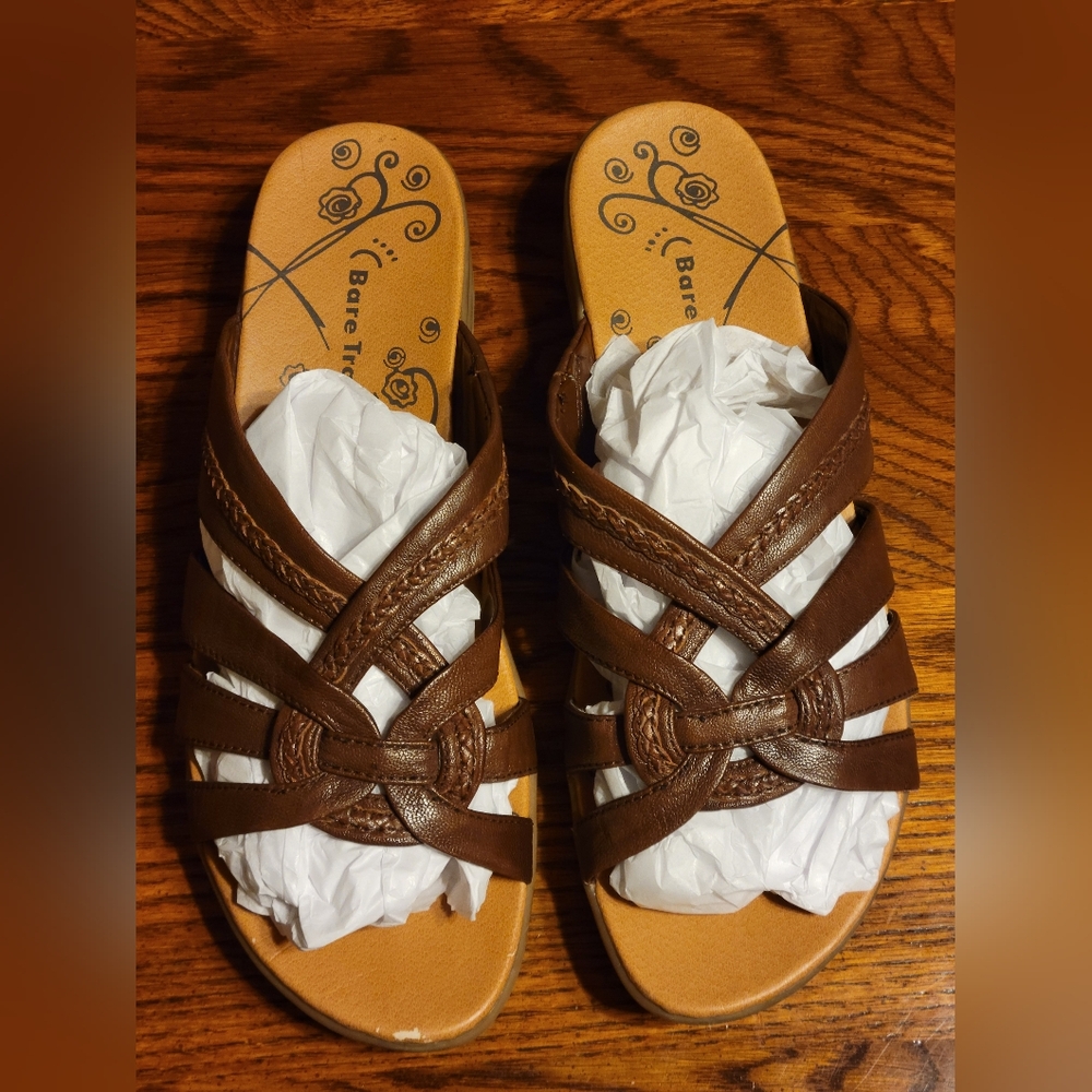 BareTraps Jargon Leather Sandals, Brown, 9.5M